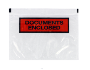Paklijsten bedrukt Documents Enclosed 225 x 110 mm A4/3