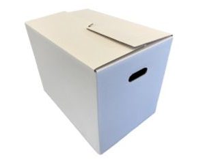 Verhuisdozen enkele golf 480 x 320 x 360 mm wit